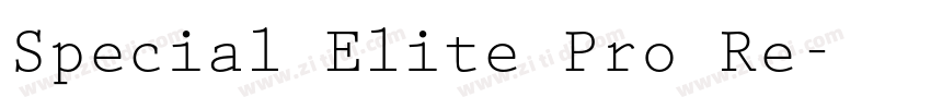 Special Elite Pro Re字体转换